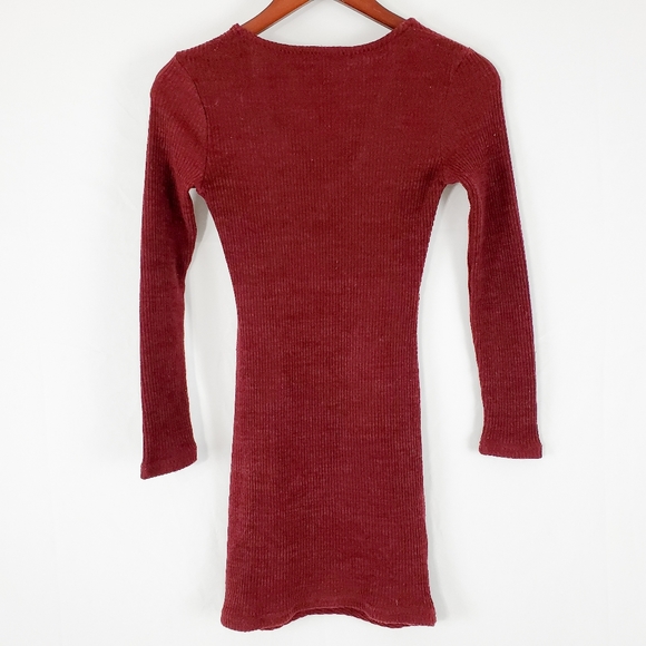 MNG Mango Maroon Red Bodycon Dress Size XXS - Picture 5 of 10